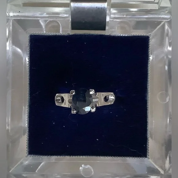 New vintage cocktail ring STG Sapphire - Picture 2 of 13